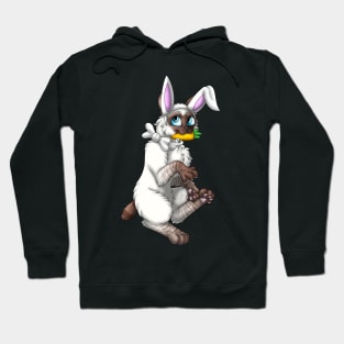 Bobtail BunnyCat: Chocolate Lynx Point (White) Hoodie